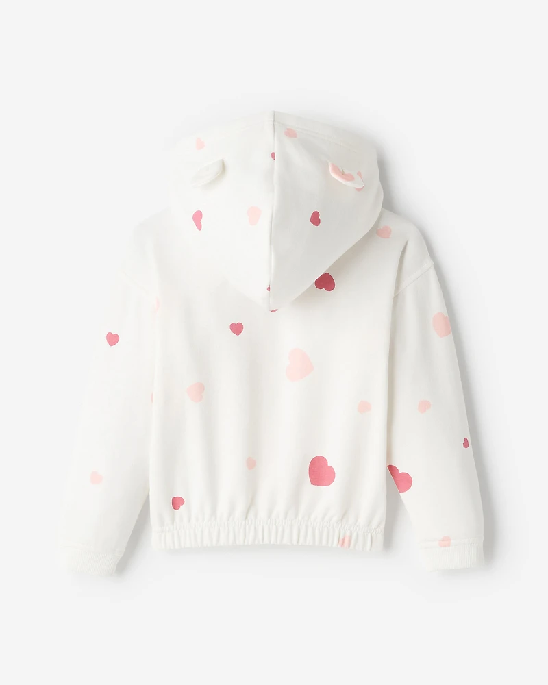 Toddler Cozy Love Bear Zip Hoodie