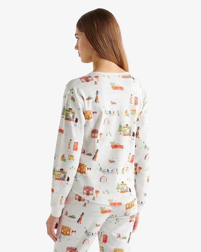 Womens Holiday Pajama Top