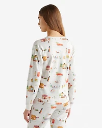 Womens Holiday Pajama Top