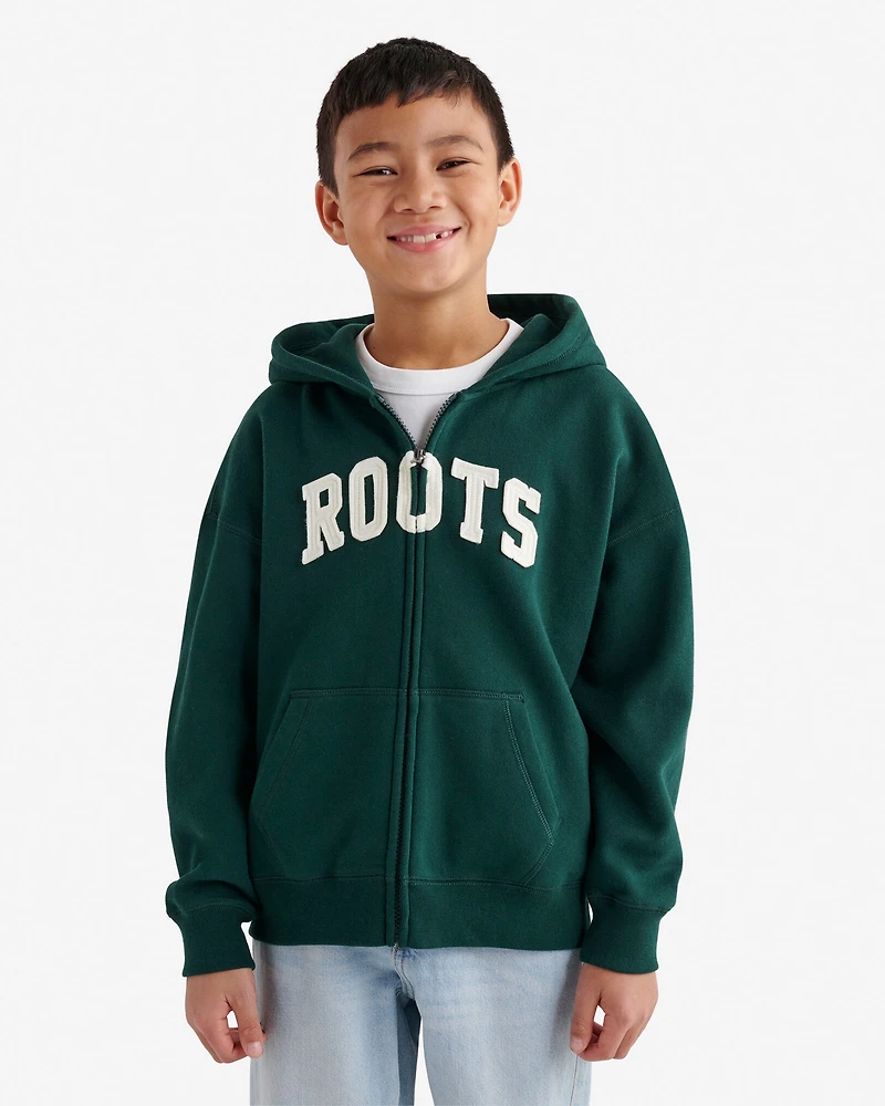 Kids Roots Applique Full Zip Hoodie