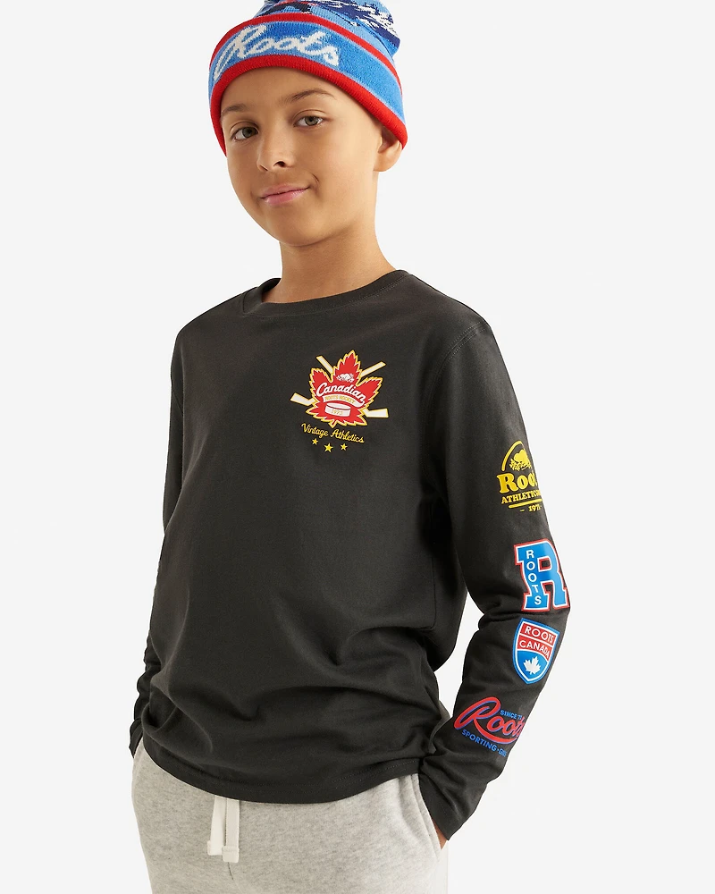 T-shirt à manches longues Hockey pour enfants