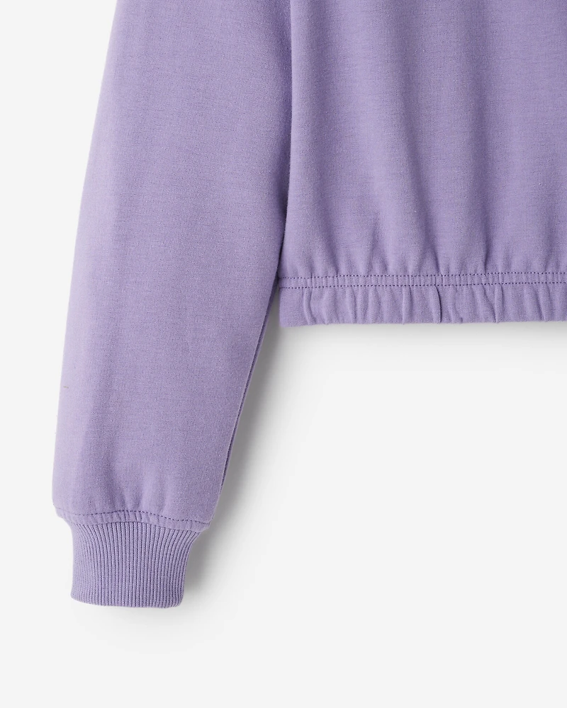 Chandail à col rond douillet cintré pour filles
