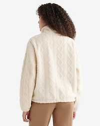 Cable Shearling Fleece Half Zip