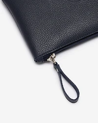 Grande pochette à glissière en cuir Cervino