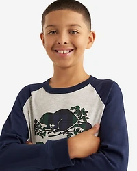 T-shirt style baseball à carreaux pour enfants