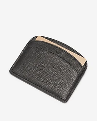 Porte-cartes en demi-lune en cuir Prince