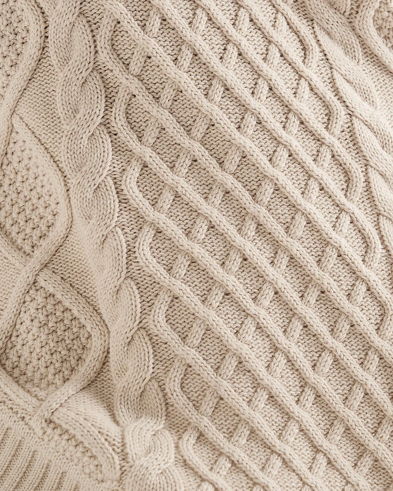 Chandail à col rond Cabane à torsades