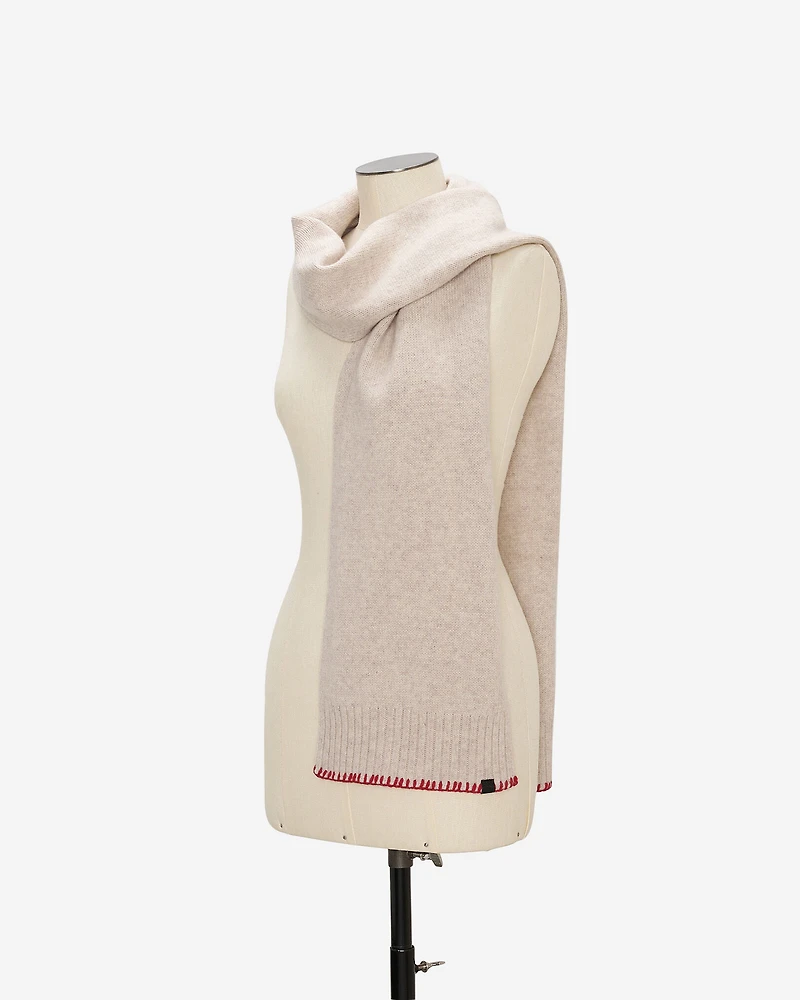 Écharpe à liseré en point de feston