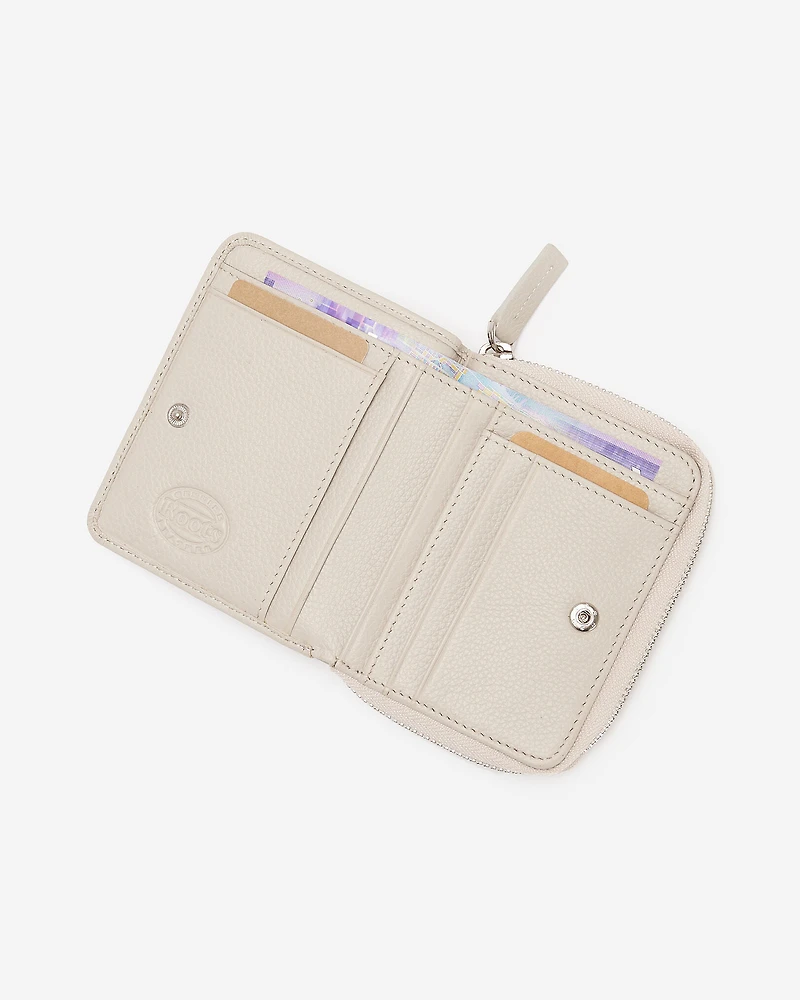 Petite pochette à glissière en cuir Cervino