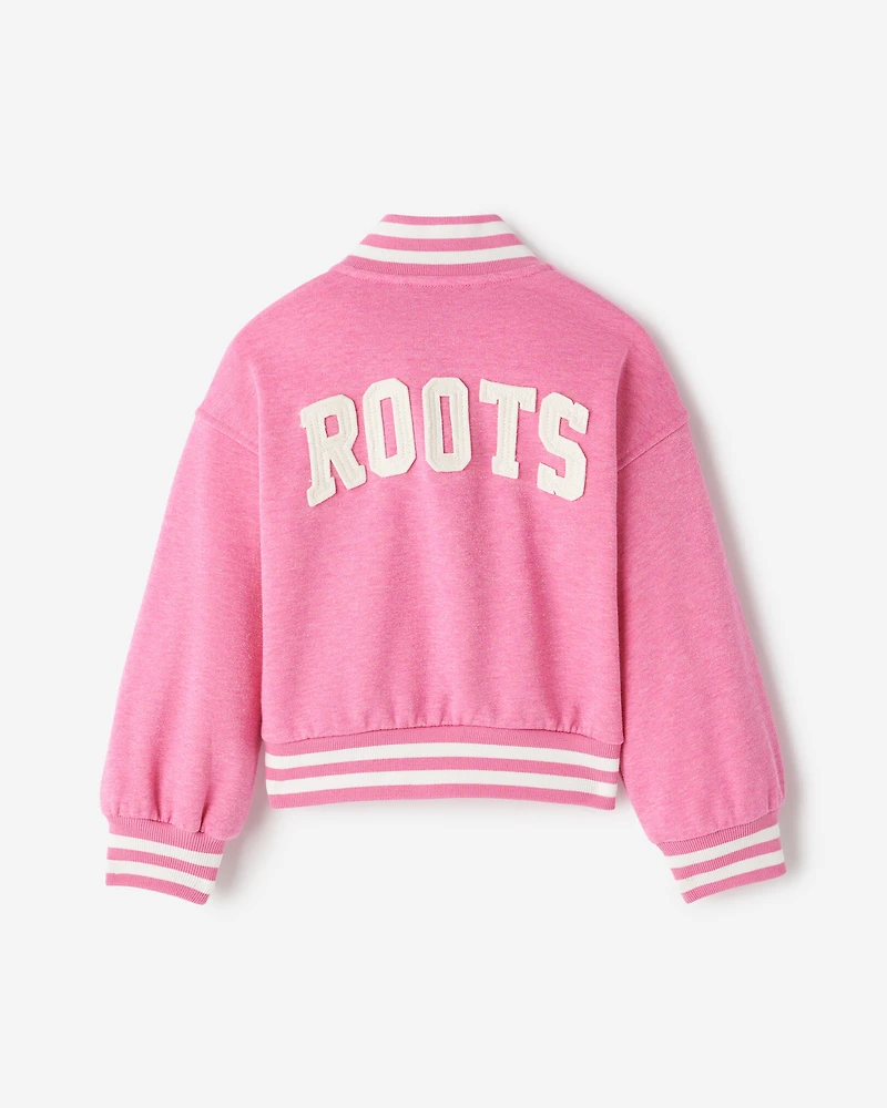 Toddler Girls Cooper Sparkle Varsity Jacket