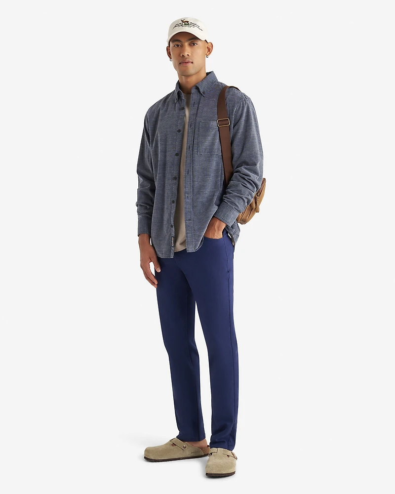 Chemise en velours côtelé deux tons