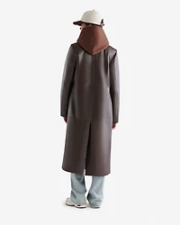 Womens Leather Trench Lake