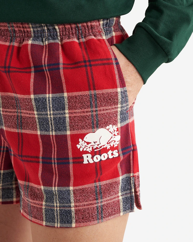 Womens Plaid Pajama Short