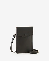 Sac à bandoulière à goussets latéraux en accordéon pour téléphone en cuir Cervino