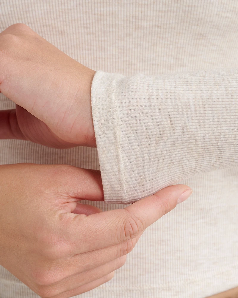 Chandail ajusté à manches longues Temps des fêtes pour femmes