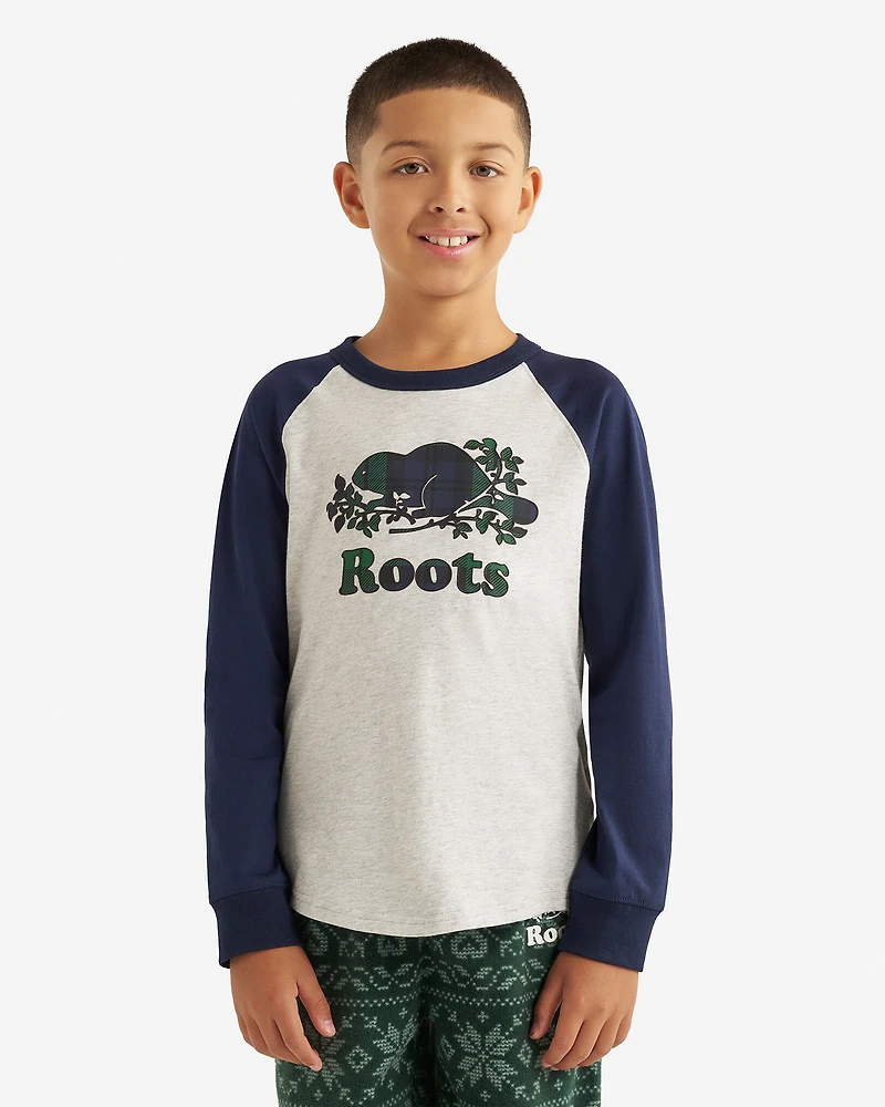 T-shirt style baseball à carreaux pour enfants