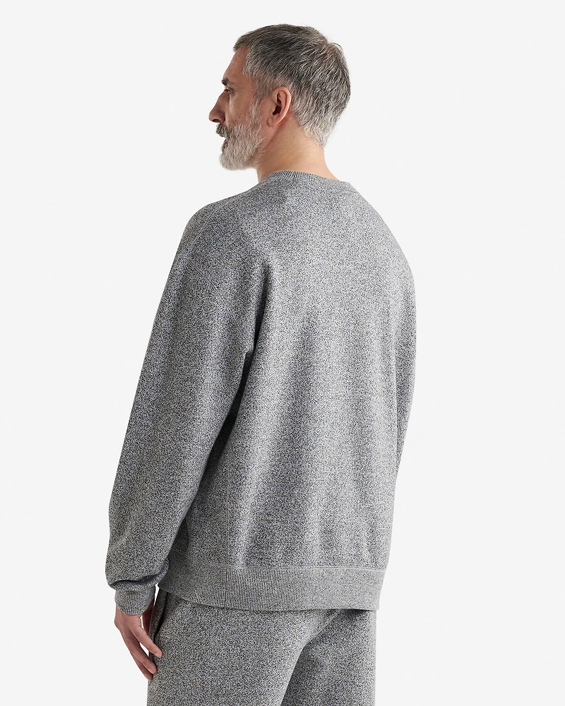 Chandail à col rond original décontracté en molleton de coton bio