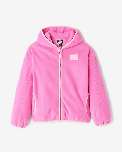 Chandail à capuchon et glissière sport en micromolleton pour enfants