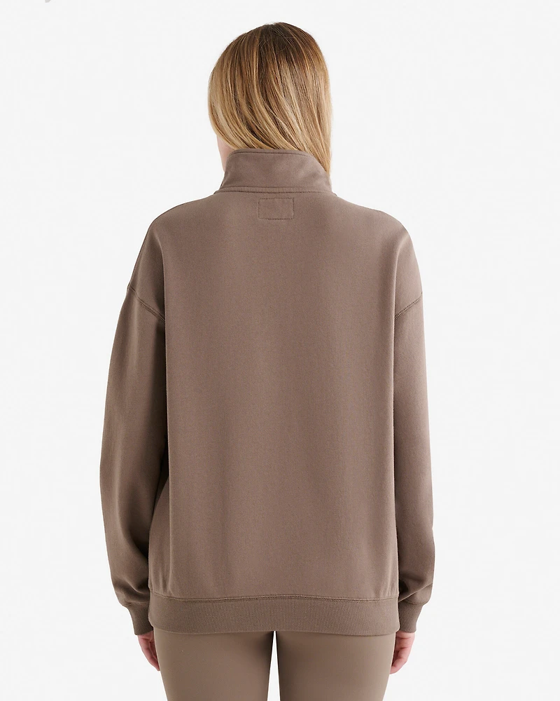 Chandail à col glissière décontracté Cooper en coton bio