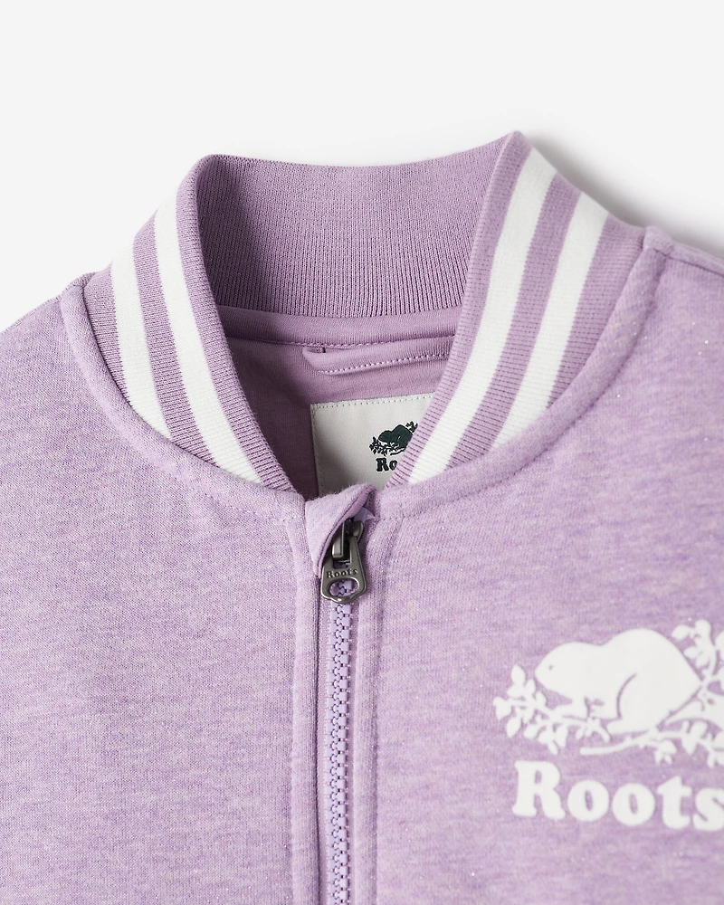 Blouson universitaire scintillant Cooper pour filles
