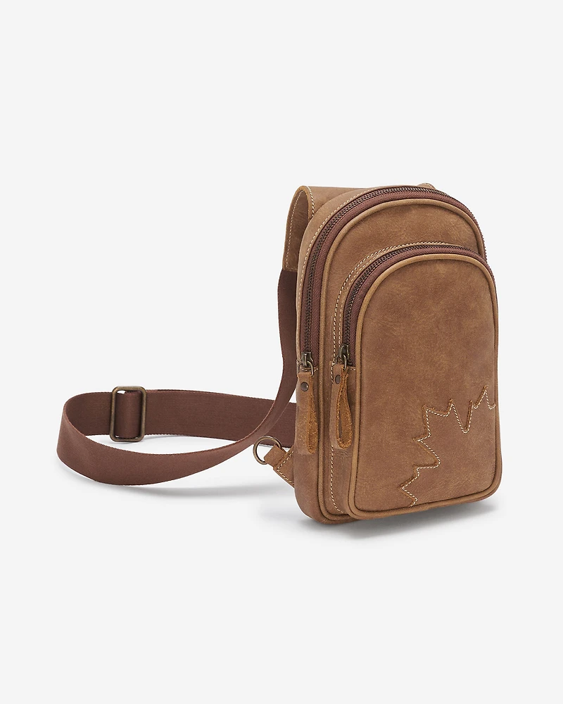 Sac bandoulière Trinité Feuille d’érable en cuir Tribe
