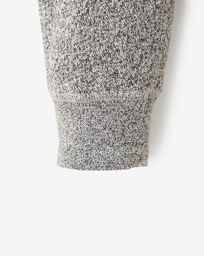 Pantalon ajusté à cheville côtelée en molleton de coton bio pour tout-petits