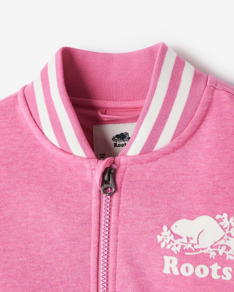Girls Cooper Sparkle Varsity Jacket