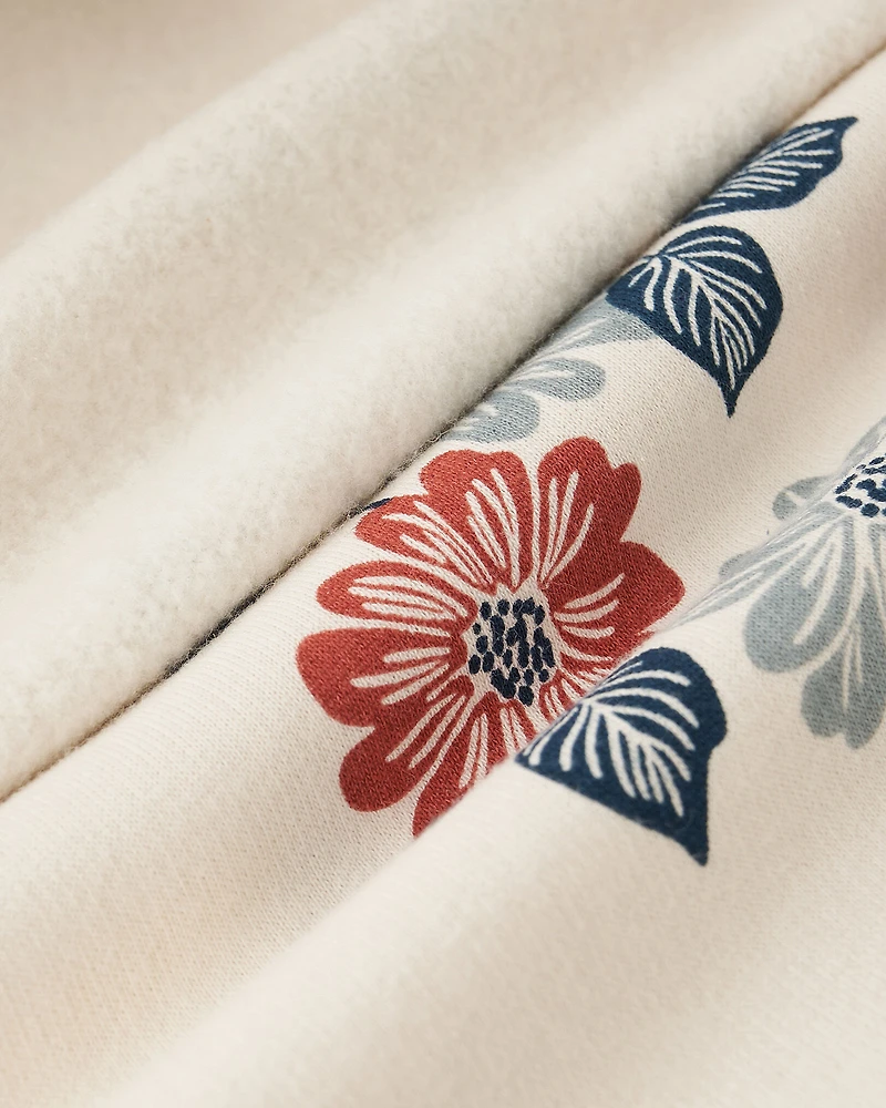 Chandail à capuchon motif floral
