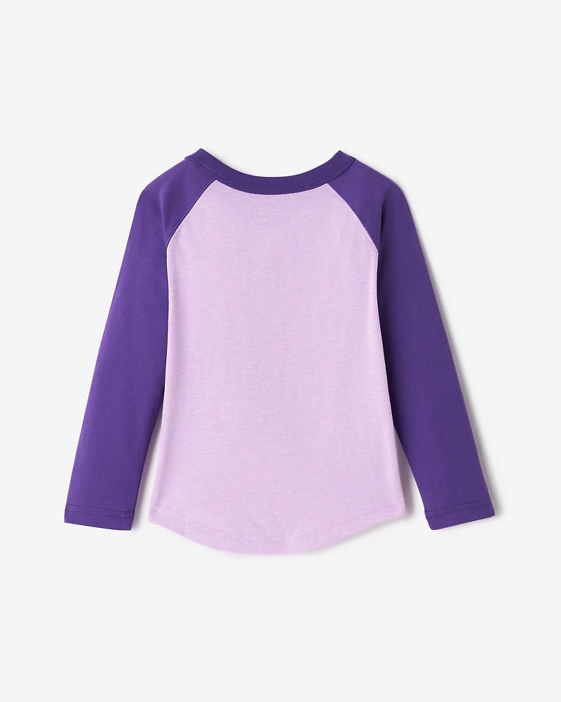T-shirt style baseball à manches longues Cooper pour tout-petits