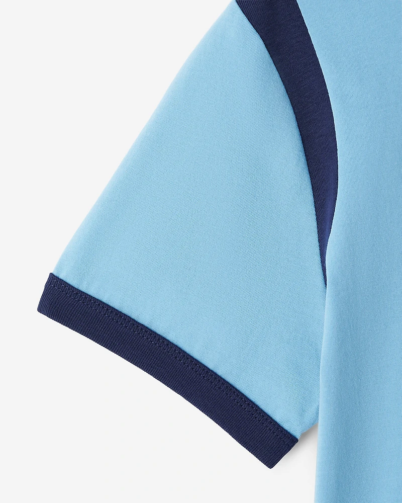 T-shirt à bordures contrastantes Ligue estivale pour femme