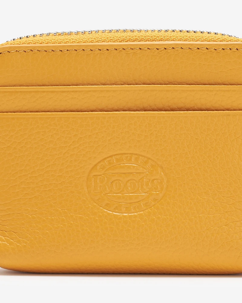 Pochette à glissière pour cartes en cuir Cervino