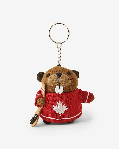 Hockey Beaver Keychain