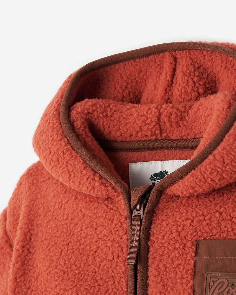 Baby Alta Shearling Fleece Romper Hoodie