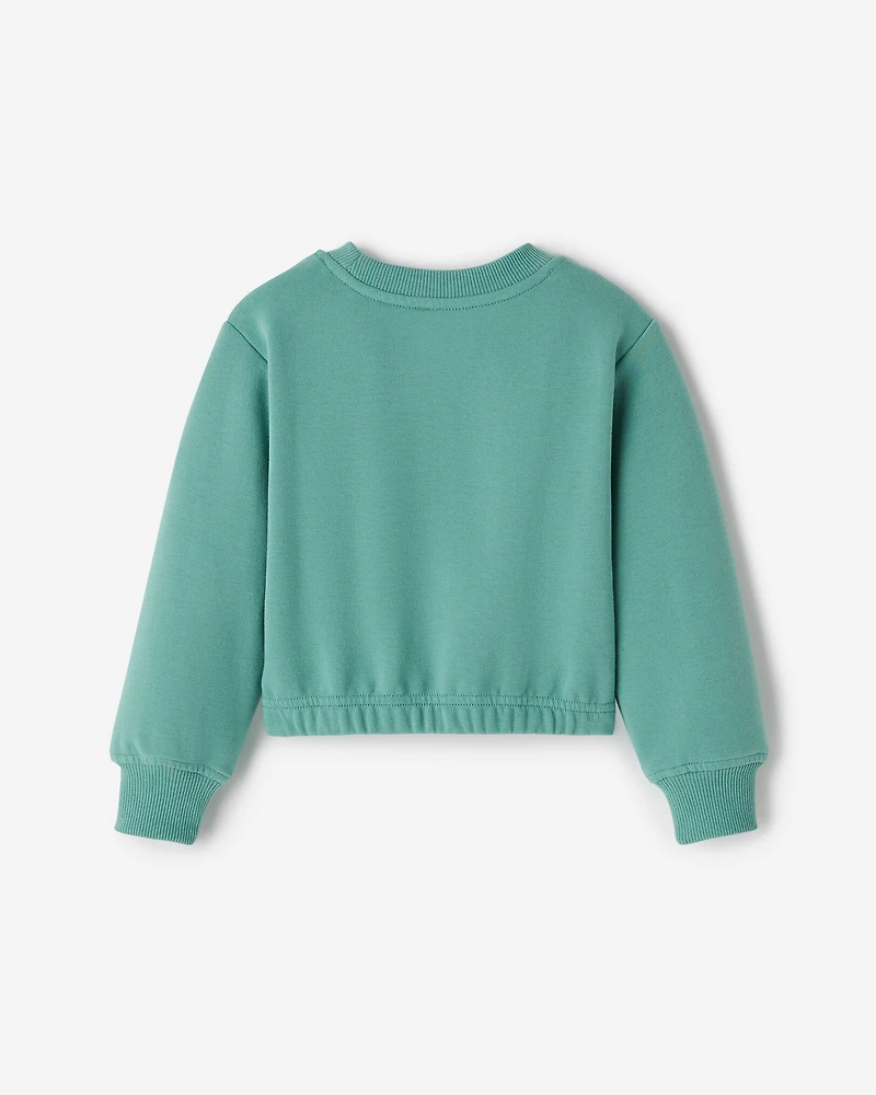 Toddler Girls Cozy Cinched Crew Sweatshirt