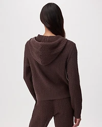 Bowen Cable Knit Full Zip Hoodie