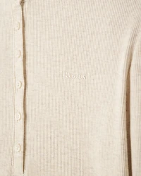 Chandail henley ajusté à manches longues en tissu côtelé Roam