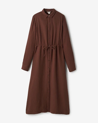 Robe chemise en gaze de coton Isla