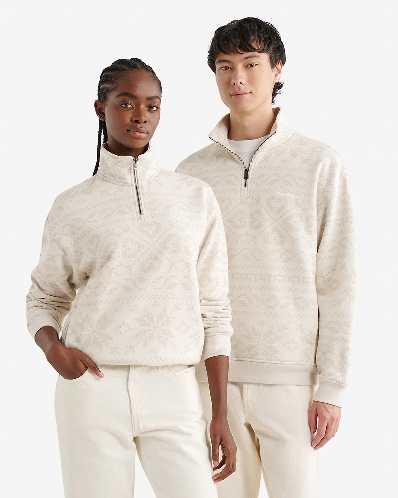 Chandail à demi-glissière Fair Isle Roots