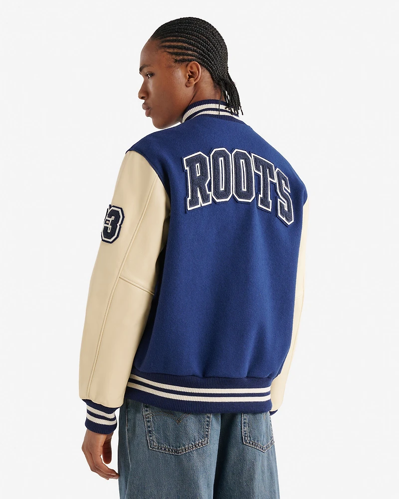 Blouson universitaire rétro pour homme