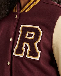 Blouson universitaire rétro pour femme