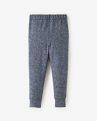 Pantalon ajusté à cheville côtelée en molleton de coton bio pour tout-petits