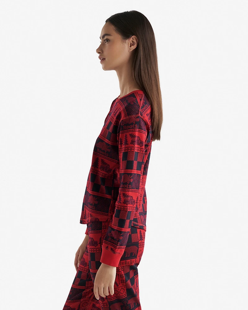Womens Holiday Pajama Top