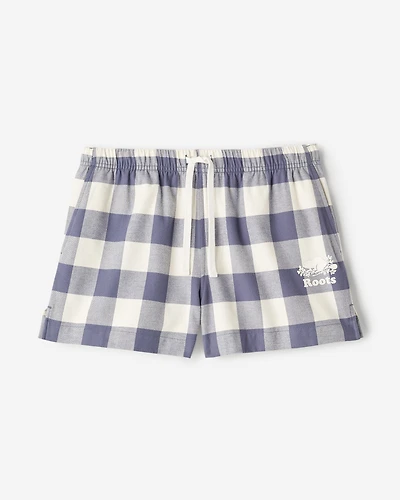 Short de pyjama à carreaux pour femmes