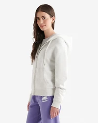 Chandail original décontracté à capuchon et glissière en coton bio