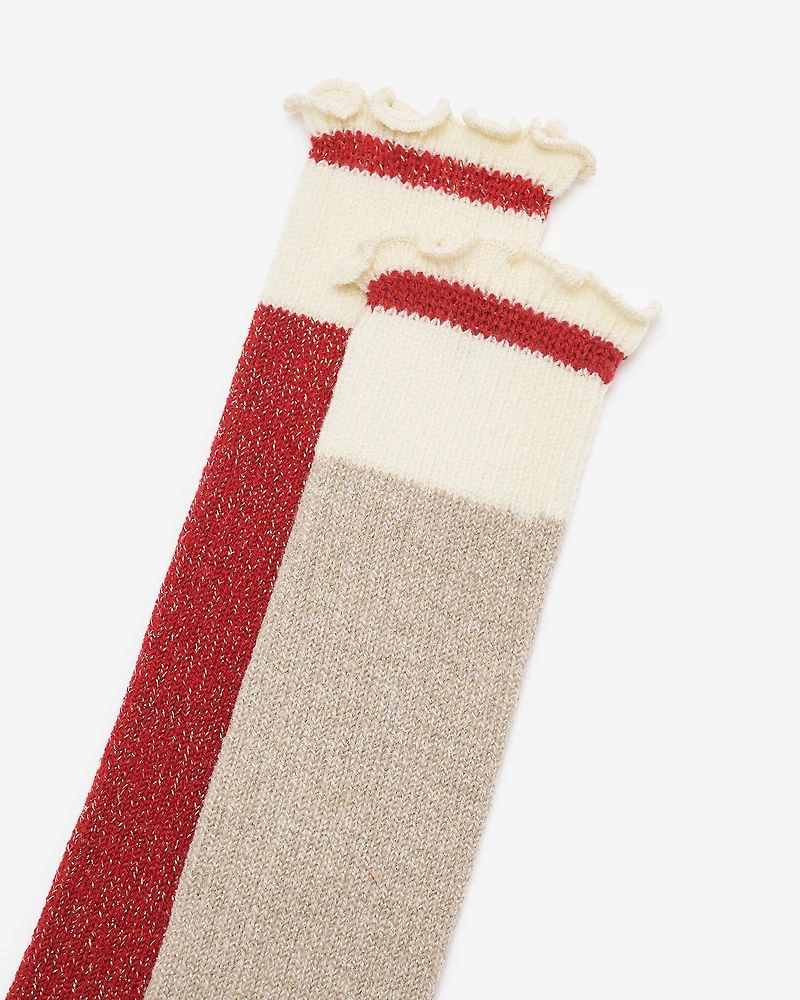 2 paires de chaussettes hautes scintillantes Cabane pour enfants