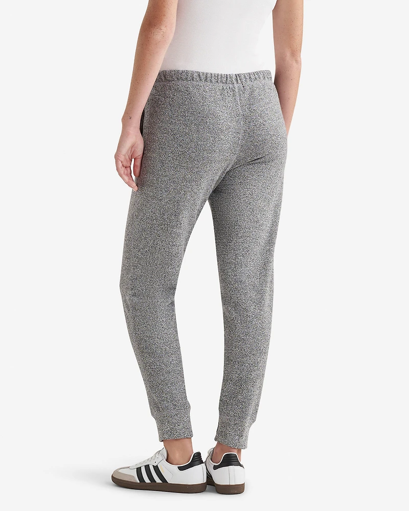 Pantalon court en molleton ajusté à cheville côtelée (entrejambe : 26 po)