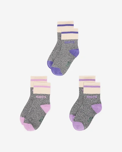 Kids Cabin Ankle Sock 3 Pack