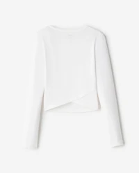 T-shirt sport à ourlet tulipe ajusté pour filles