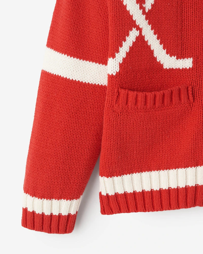 Toddler Hockey Shawl Cardigan