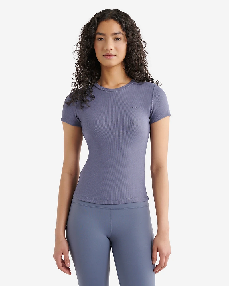 Roam Rib Fitted Short Sleeve Top